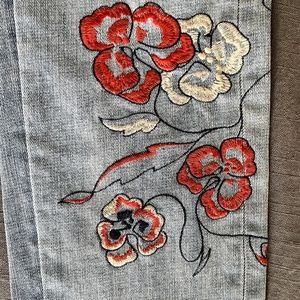 Anthropologie Boyfriend Jeans Embroidered